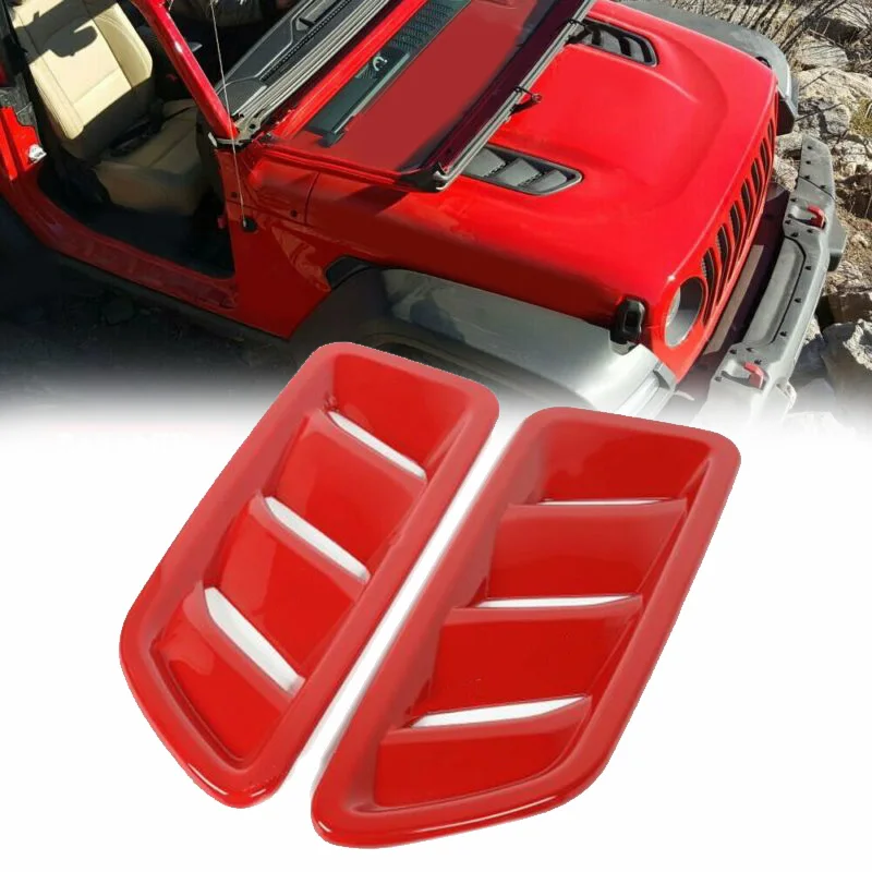 Для Jeep Wrangler JL-19 ABS Красный Автомобильный капот двигателя вентиляционное отверстие крышка выхода отделка