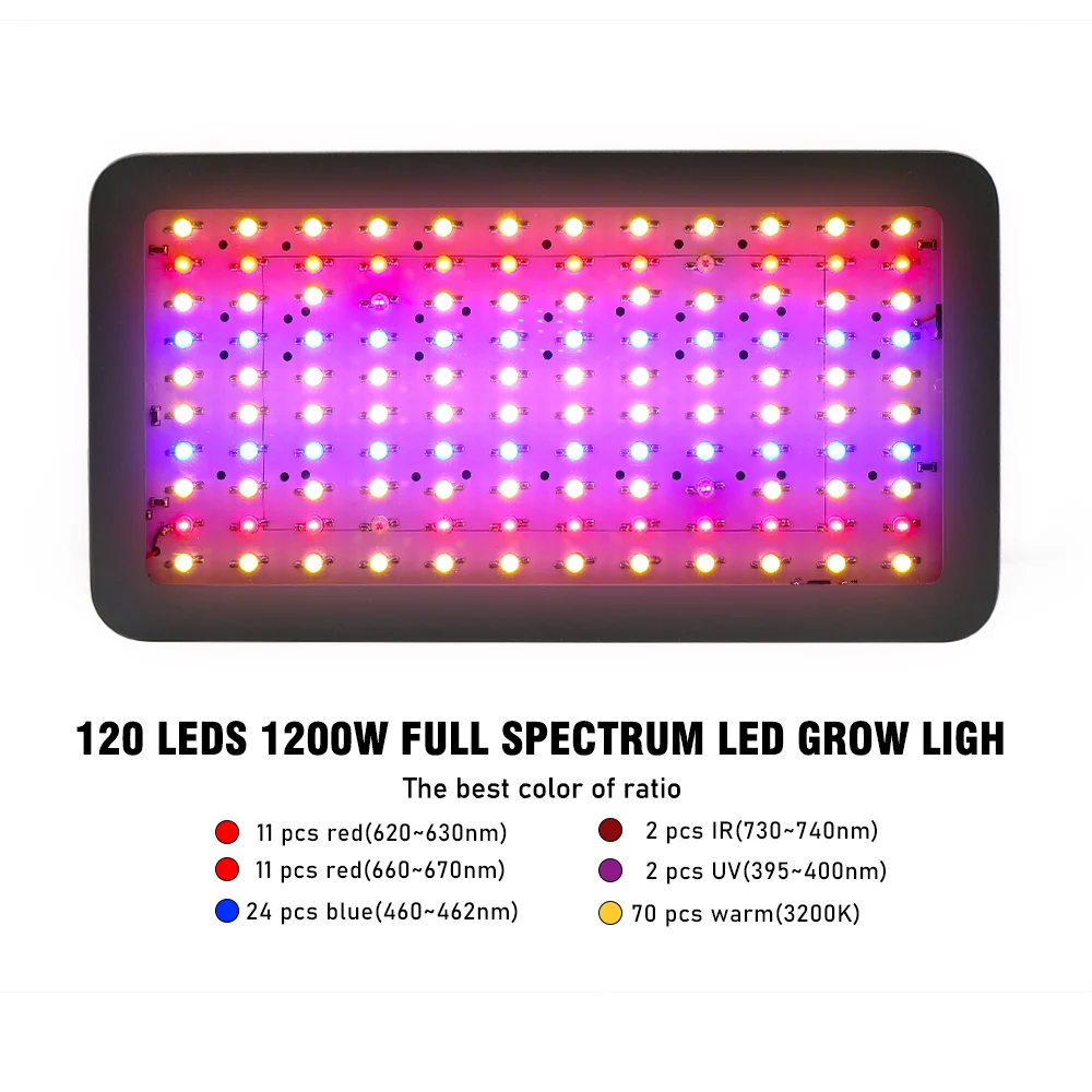  2019Newest 1200W LED Grow Light Full Spectrum dual chip timing Color Control Plant Lamp for indoor  - 4000300167109