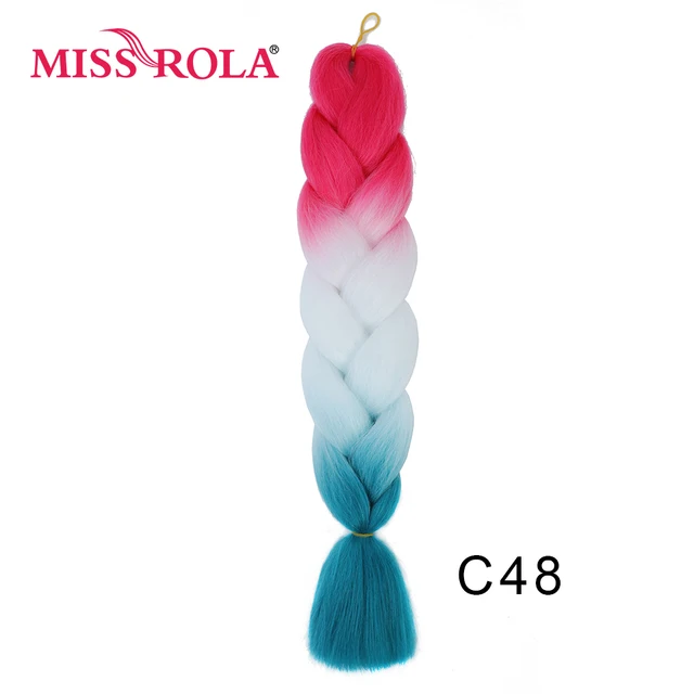 New Colors Synthetic Glowing Hair Twist Braids Ombre Color For white Women Braiding Hair Extensions Jumbo Braids KaneKalon Hair C48