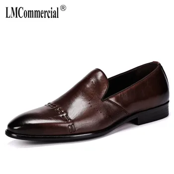 

autumn winter business casual shoes men High Quality Genuine Leather loafers cowhide mens luxury shoes men designer shoes