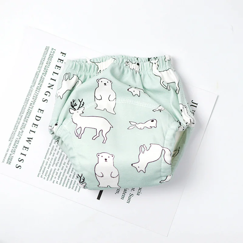 1Pcs Baby Diapers Cute Waterproof Partition Diapers Newborn Cotton Diaper Cover For Children Training Pants washable Diapers