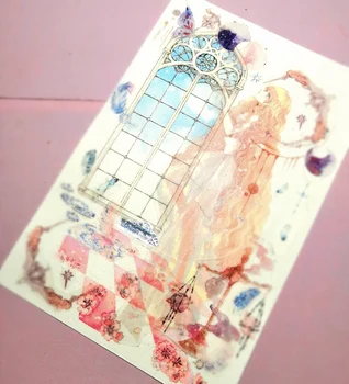 

Fairy Girl2 Pet Tapes Bullet Journal Clear Transparent Tape Adhesive Tape DIY Scrapbooking Pet Stickers