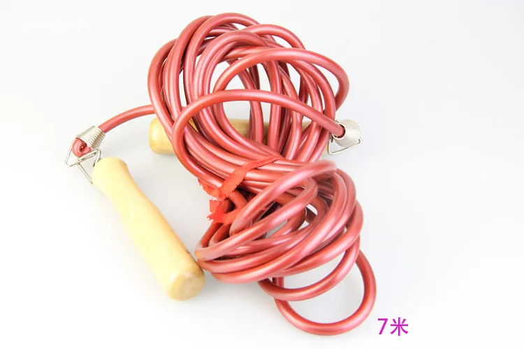 

7 M Jump Rope Groups Jump Rope Long Rope Skipping Rope with Wooden Handle Colloidal Matter Multi-seat Long Jump Rope