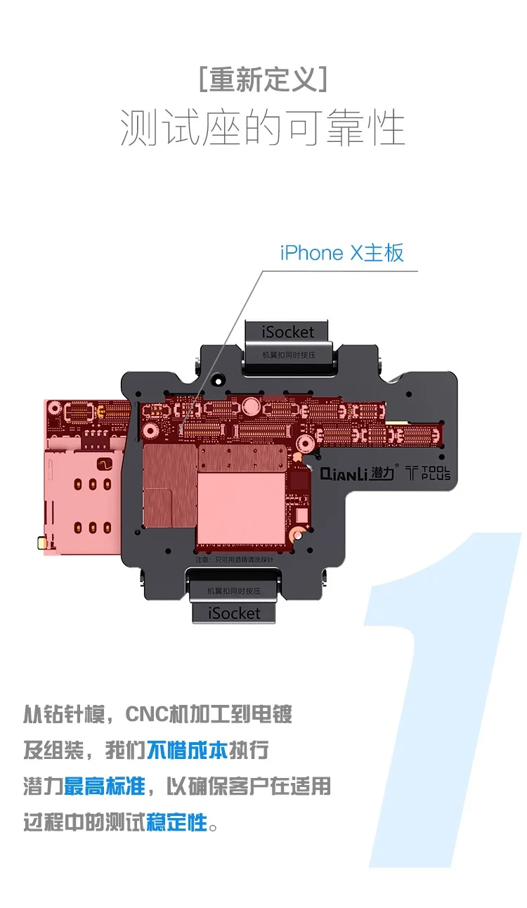 QIANLI isoket для iPhone x xs/xs max материнская плата тестовое приспособление для IPHONEX двухслойная Материнская плата Тестер функций