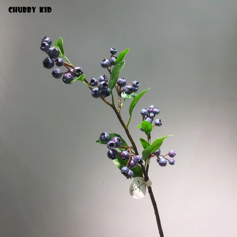 

12 шт./лот! Искусственные ягоды черники, искусственные цветы, фрукт из пенопласта