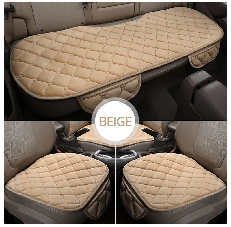 For KIA RIO Cerato Sportage QL Car Seat Cover Universal Auto Winter Soft Warm Seats Cushion Cars Chair Covers Protector General (11)