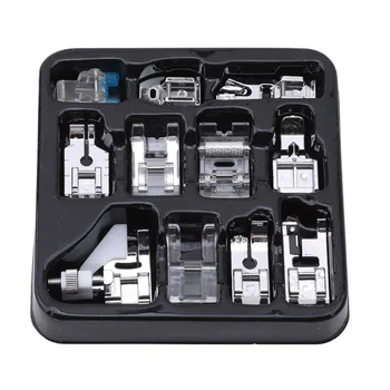 

11 Pcs / Set Multifunctional Sewing Machine Foot Domestic Presser Rolled Hem Feet Set for Brother Singer Sewing Accessories