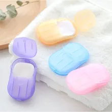 4 коробки путешествия мини мыло туалетной бумаги открытый одноразовый гигиенический мыло планшет Ручной мини бумажное мыло