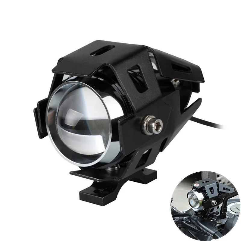 Expensive Offer of  Motorcycle Headlights 12V Headlamp U5 LED Spotlight For kawasaki vulcan 500 vulcan 800 ninja 650 z 