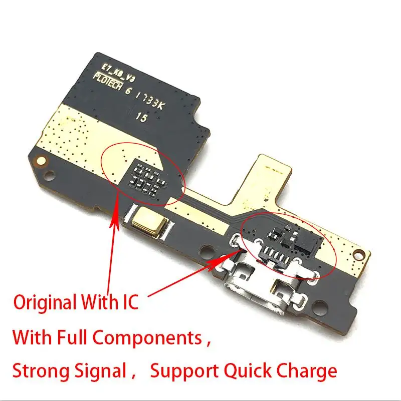 Новинка для Xiaomi Redmi 5 Plus usb зарядное устройство порт Micro док-станция разъем для зарядки гибкий кабель плата - Цвет: Original Genuine