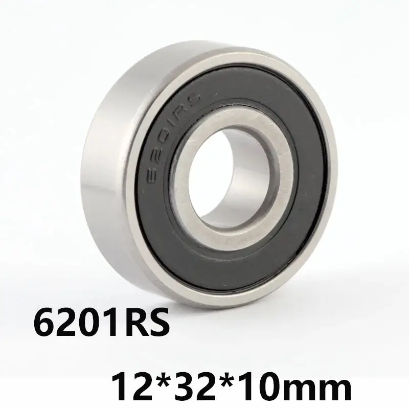 1pcs 6201RS Deep Groove Ball Bearing Motor Grade 12*32*10mm Bearing Steel