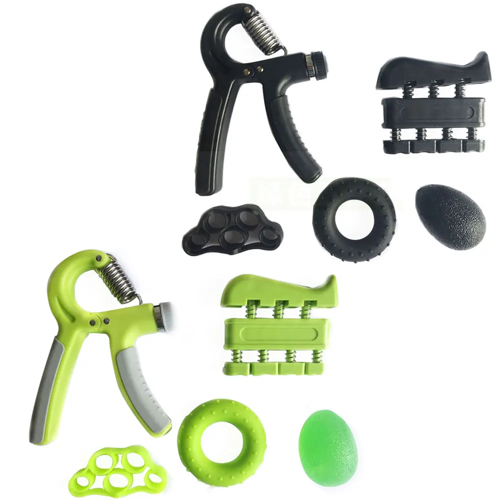 

Hand Grip Strengthener Workout Kit Adjustable Hand Gripper Ring Finger Exerciser Band for Rehabilitation and Stress Relief Ball