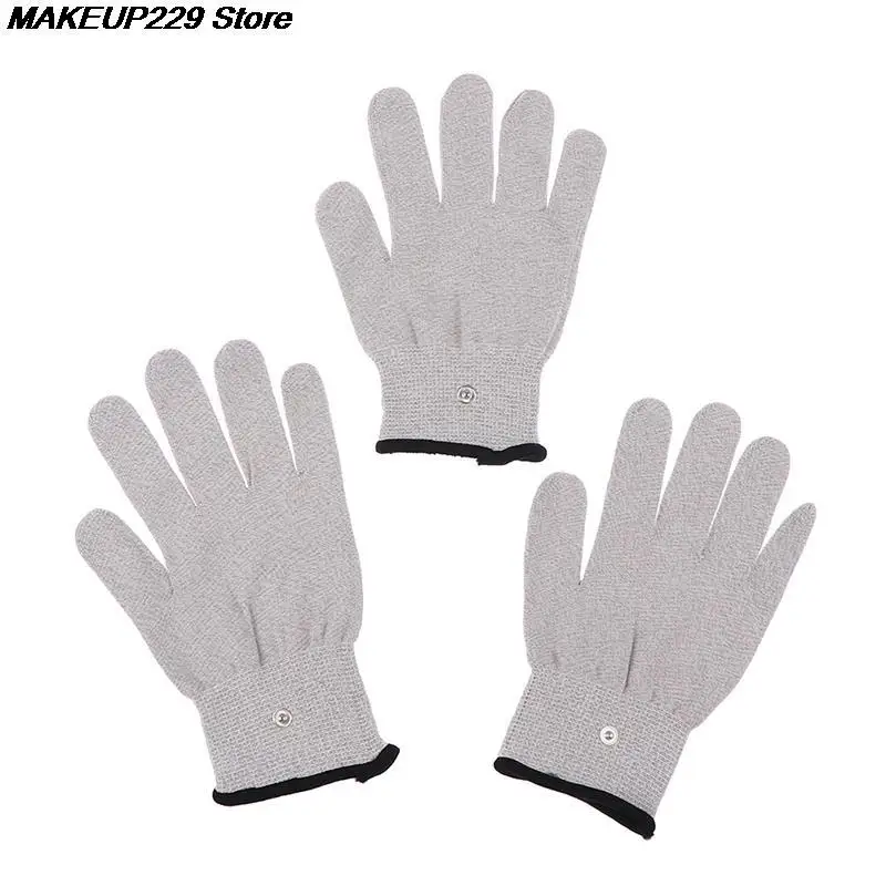 1 Pair Conductive Silver Fiber Electrode Therapy Gloves Electrotherapy Unit Phycical Therapy electrode pads muscle stimulator massage tool