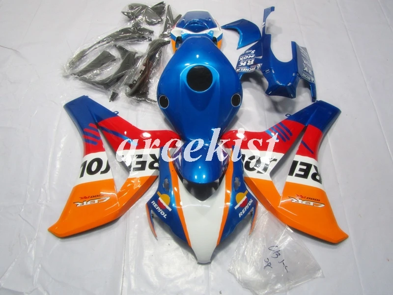 Литьевая Форма ABS мотоцикл обтекатель комплект Подходит для Honda CBR1000RR 08 09 10 11 2008 2009 2010 2011 тела набор оранжевый красный