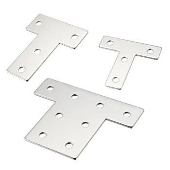 

uxcell 2/4/5/8/10pcs Flat T Shape Repair Mending Plate 60x60x2/85x85x2.5/110x85x3mm Carbon Steel Joining Bracket