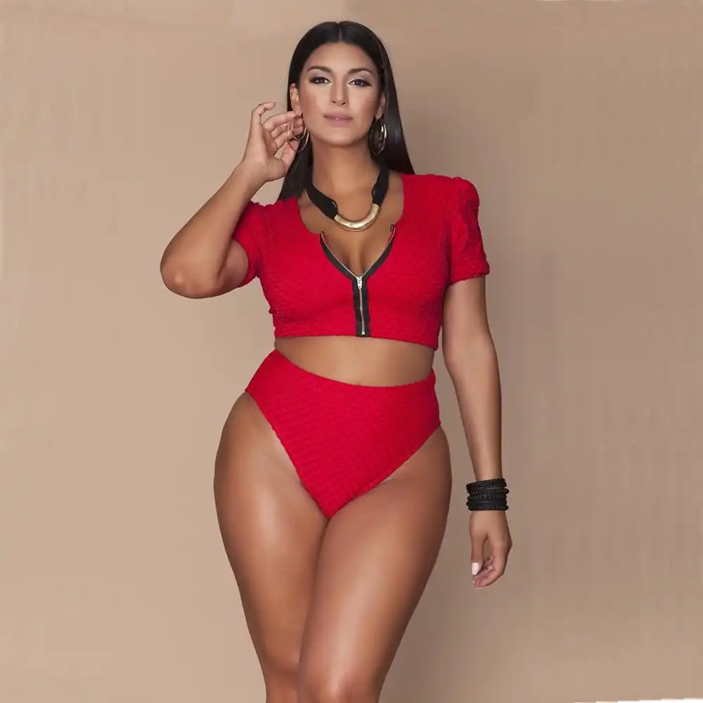 red bikini plus size