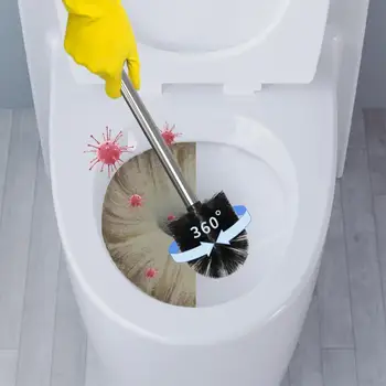 

Stainless Steel Polished Detachable Handle Toilet Brush Cleaning Bathroom Tool