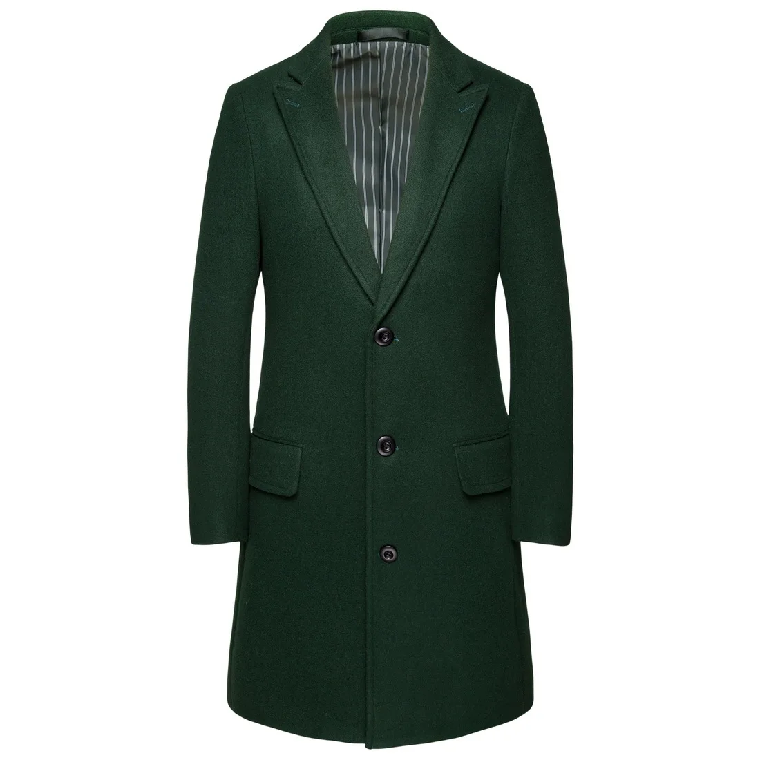 Осень и зима в длинном абзаце высокого качества саморазвитие большой размер шерстяное модное Трендовое пальто Мужская куртка