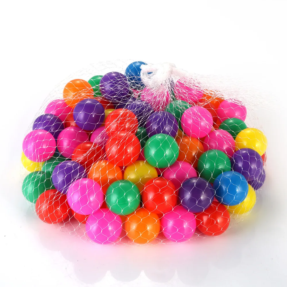 100 шт./лот, экологически чистый красочный шар, мягкий пластиковый Океанский шар, забавная игрушка для купания, детский бассейн, Океанский волнистый шар диаметром 4 см