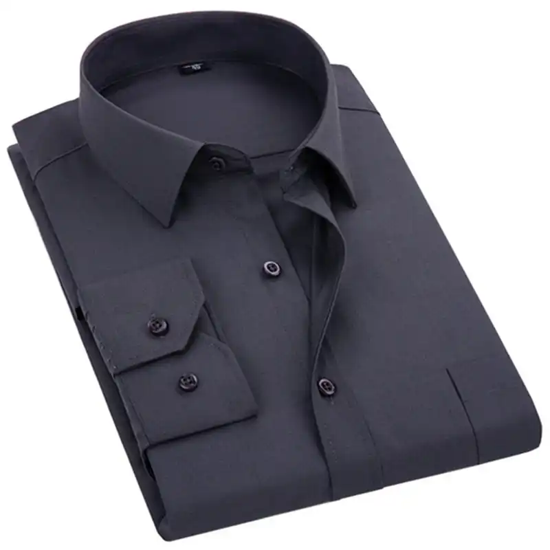 black plus size dress shirt