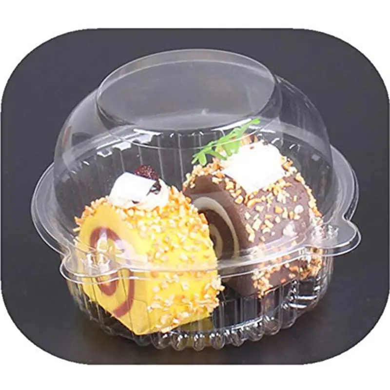 100 Pack Plastic Single Individual Cupcake Muffin Dome Holders Cups Pods(Medium