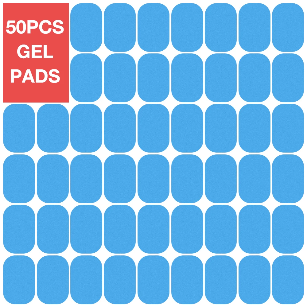 

50 pcs Gel Pads for EMS Abdominal ABS Trainer Weight Loss Hip Muscle Stimulator Exerciser Replacement Massager Gel Patch