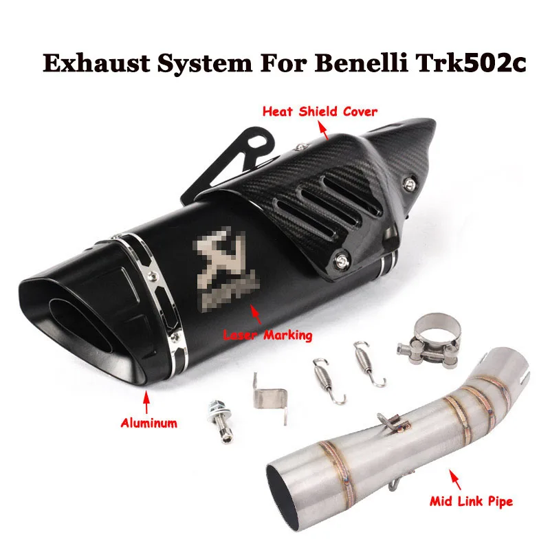 Слипоны для Benelli trk502c moto rcycle Exhasut полная система escape moto модифицированный скутер средней звеньевой трубы с Yoshimura глушитель