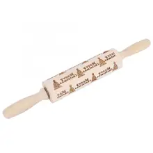 Антипригарная Деревянная Рождественская елка печать Скалка торт Тесто Ролик оборудование для выпечки инструмент