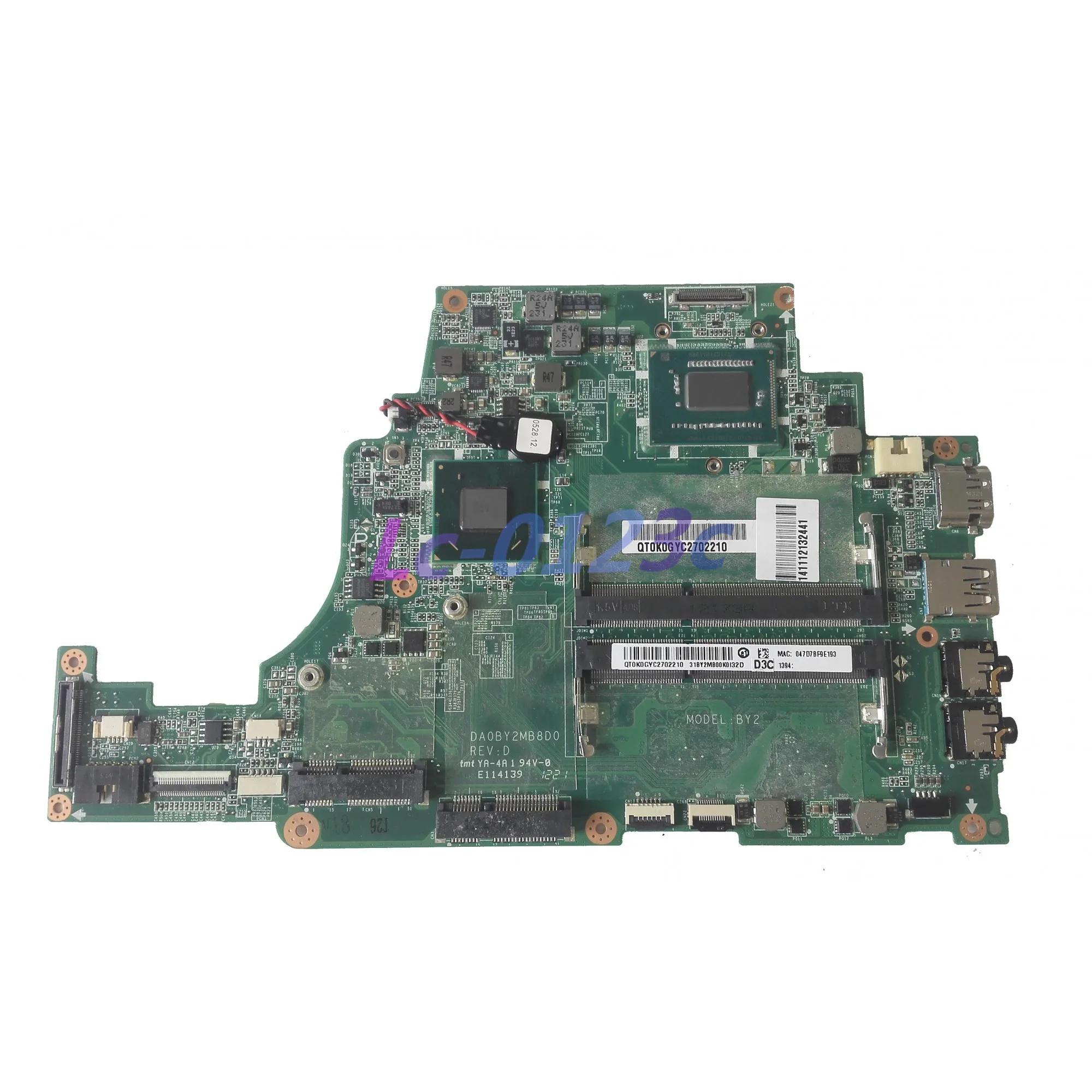 

FULCOL For TOSHIBA SATELLITE U840T U845T Laptop motherboard W/I5-3317U CPU DABY2EMB8B0 A000211310 DDR3