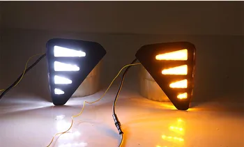 

eOsuns led drl daytime running light for Geely Emgrand GS 2019 with Dynamic moving yellow turn signal and blue night light