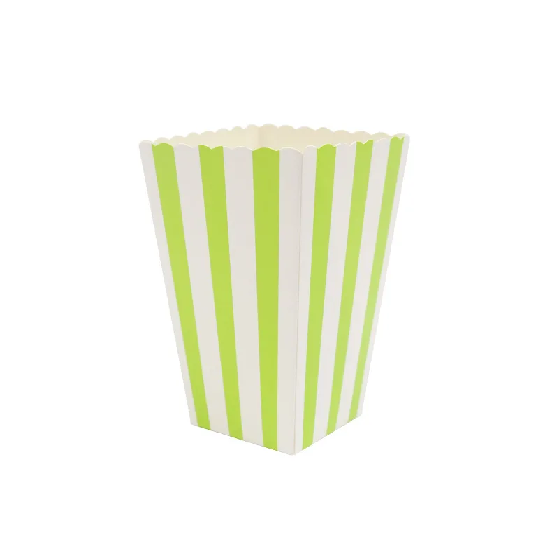 Green 12 шт. Золотые/серебряные жесткие бумажные Мини Вечерние коробки для попкорна, сумки для конфет, конфет, сувениров на свадьбу, день рождения, вечерние столовые приборы - Цвет: Green