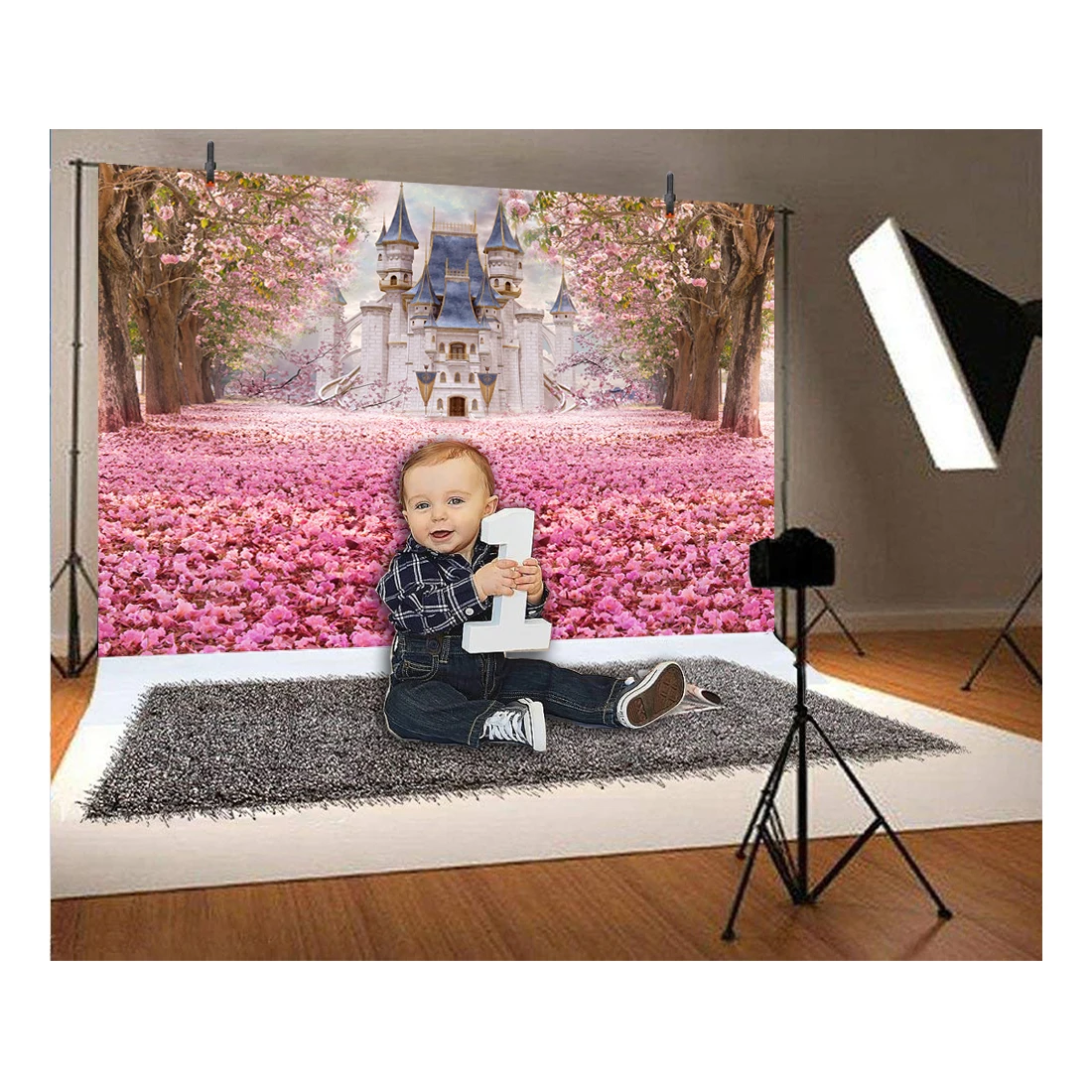 Фотофон HUAYI с лепестками цветущей вишни для дня рождения | Электроника