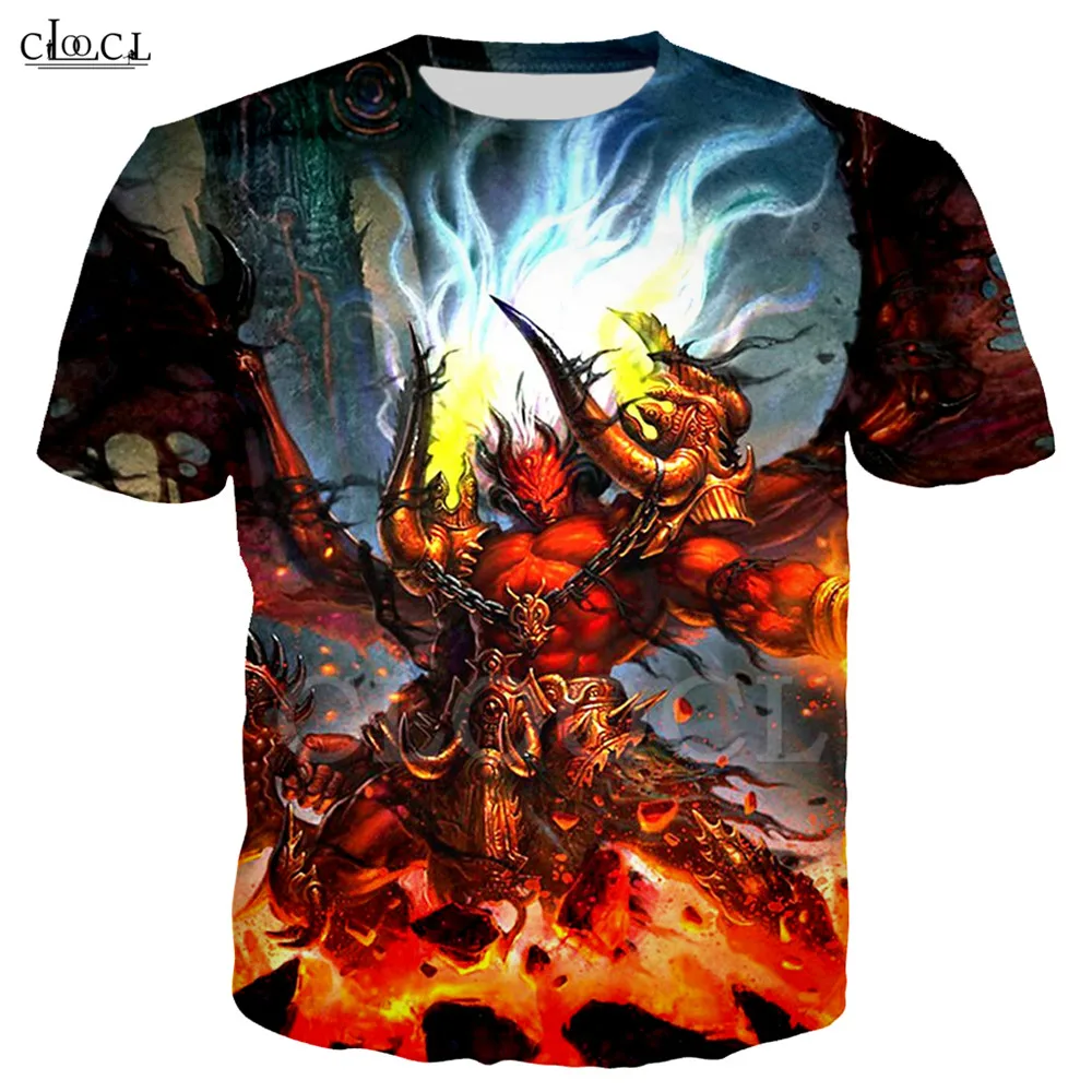 T Shirt 9 Креативная футболка для игры Warcraft, футболки для женщин и мужчин, 3D принт, Азиатский Размер, S-5XL, короткий рукав, повседневные пуловеры, модная одежда для пар - Цвет: T Shirt 9