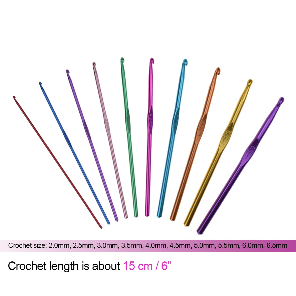 100 шт. Алюминиевые крючки для вязания крючком набор спиц швейные иглы