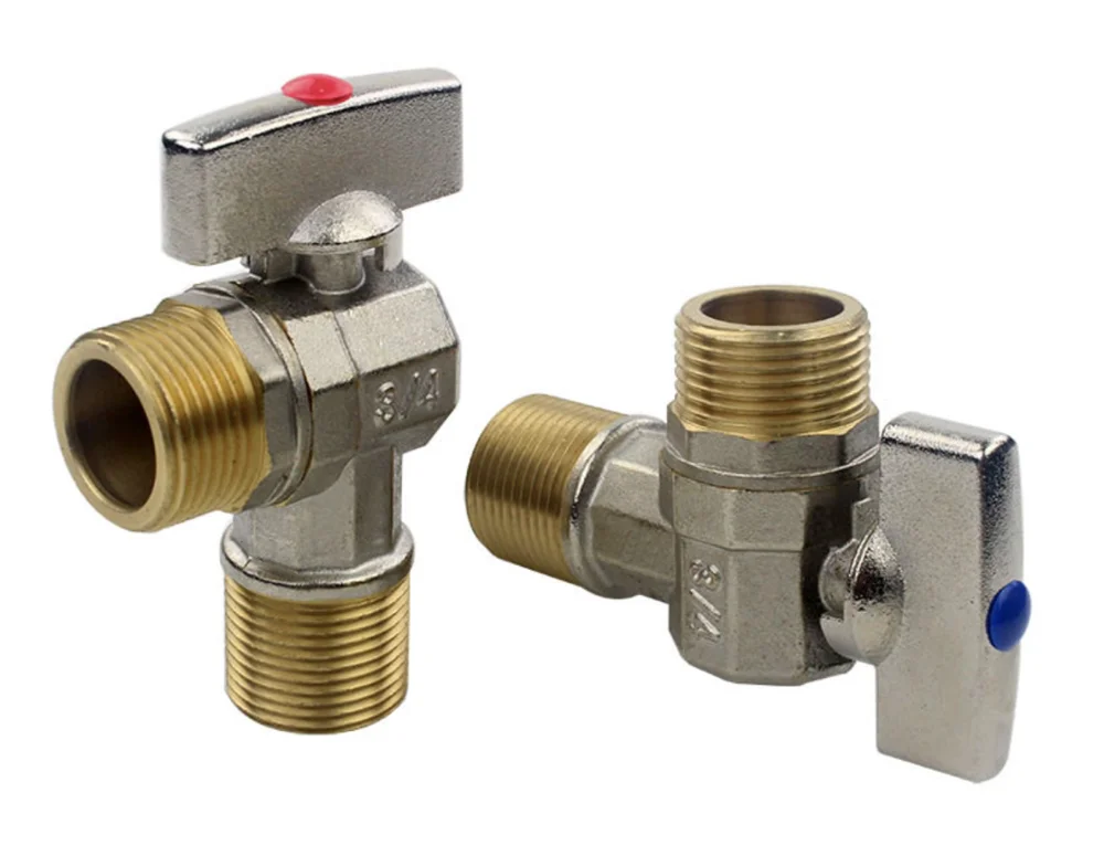 

Copper large flow ball valve 15mm full diameter right angle ball core triangle ball valve water heater special switch