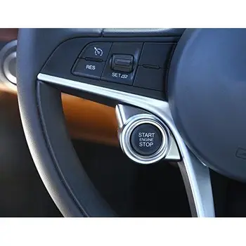 

ABS Mate Interior Arranque Motor Parada Cubierta Ajuste para Giulia Stelvio 2017-2019