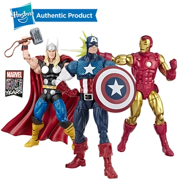

Hasbro Marvel Comics 80th Anniversary Legends Series Scale Vintage Comic-Inspired Captain America Collectible Action Figure