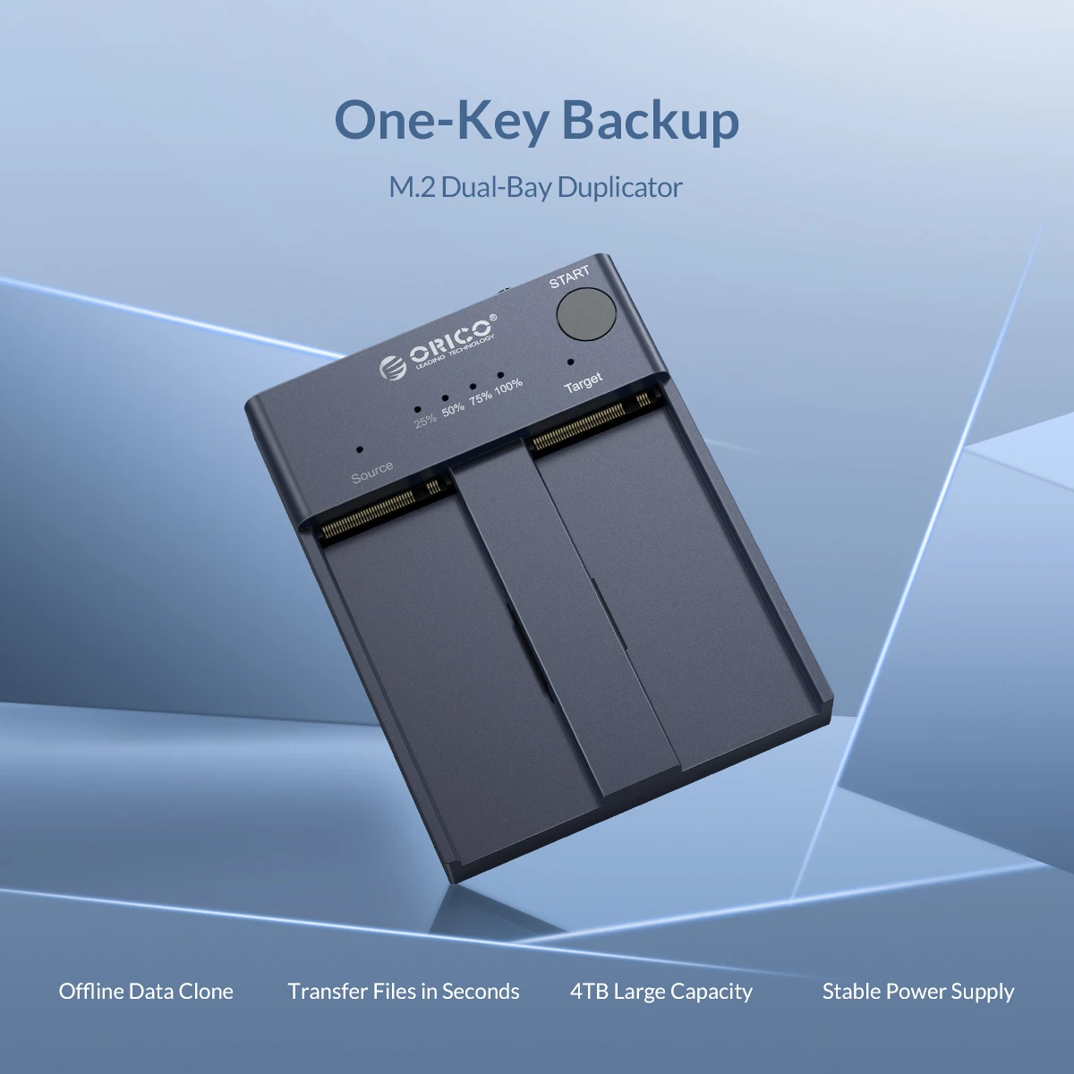 2.5 hdd box ORICO 10Gbps Dual Bay M.2 NVME SSD Enclosure Offline Clone USB C 3.1 Gen2 For M Key/M+B Key NVME PCIe Support Hard Drive Max 4TB baseus hdd case 2.5 sata