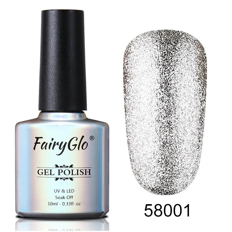 BJJ58001 FairyGlo 10 мл Гель-лак с блестками Гибридный лак для маникюра ногтей, полустойкое к полу Перманентный лак для ногтей УФ Гель-лак био-Гели Soak Off Nail Art Эмаль - Цвет: BJJ58001