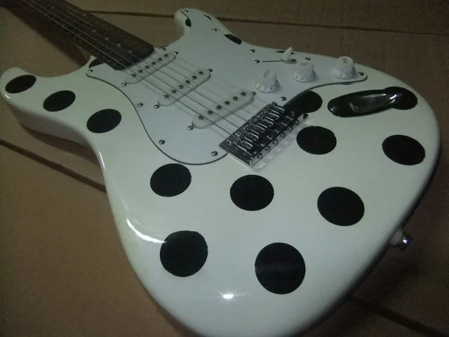 Гитара STR электрогитара леопардовая печать в белом 110120