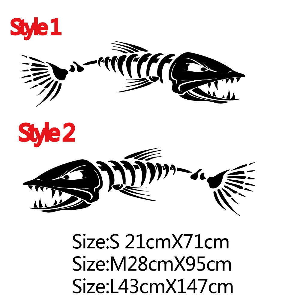 Fd206 Hot Sale Fish Bone Stickers For Boat Body Decal Styling