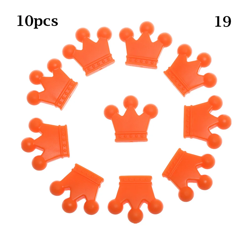 10 шт. Корона силиконовые жевательные бисер ребенок прорезывание зубов игрушки пищевой силикон DIY соска цепь кулон аксессуары Детские Прорезыватели - Цвет: 19