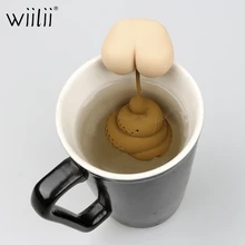 Ложка в форме какашки для заваривания чая, диффузор для чая, силиконовый ситечко для заваривания листьев, устройство для заваривания травяных специй, фильтр, инструменты