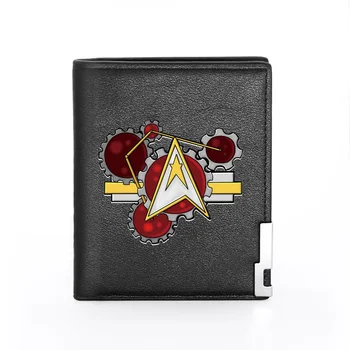 

High Quality Steampunk Gear Printing Men's Wallet Leather Purse For Men Credit Card Holder Short Money Bags