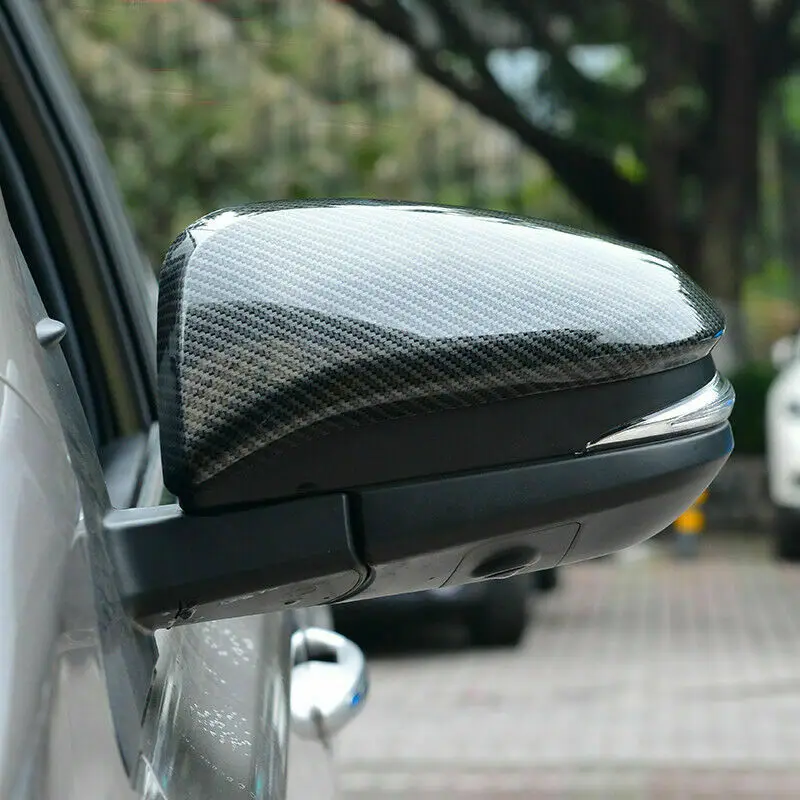 

For Toyota RAV4 2013 - 2018 Carbon Fiber Look Side Door Mirror Cover Trim 2pcs Car modification Auto parts
