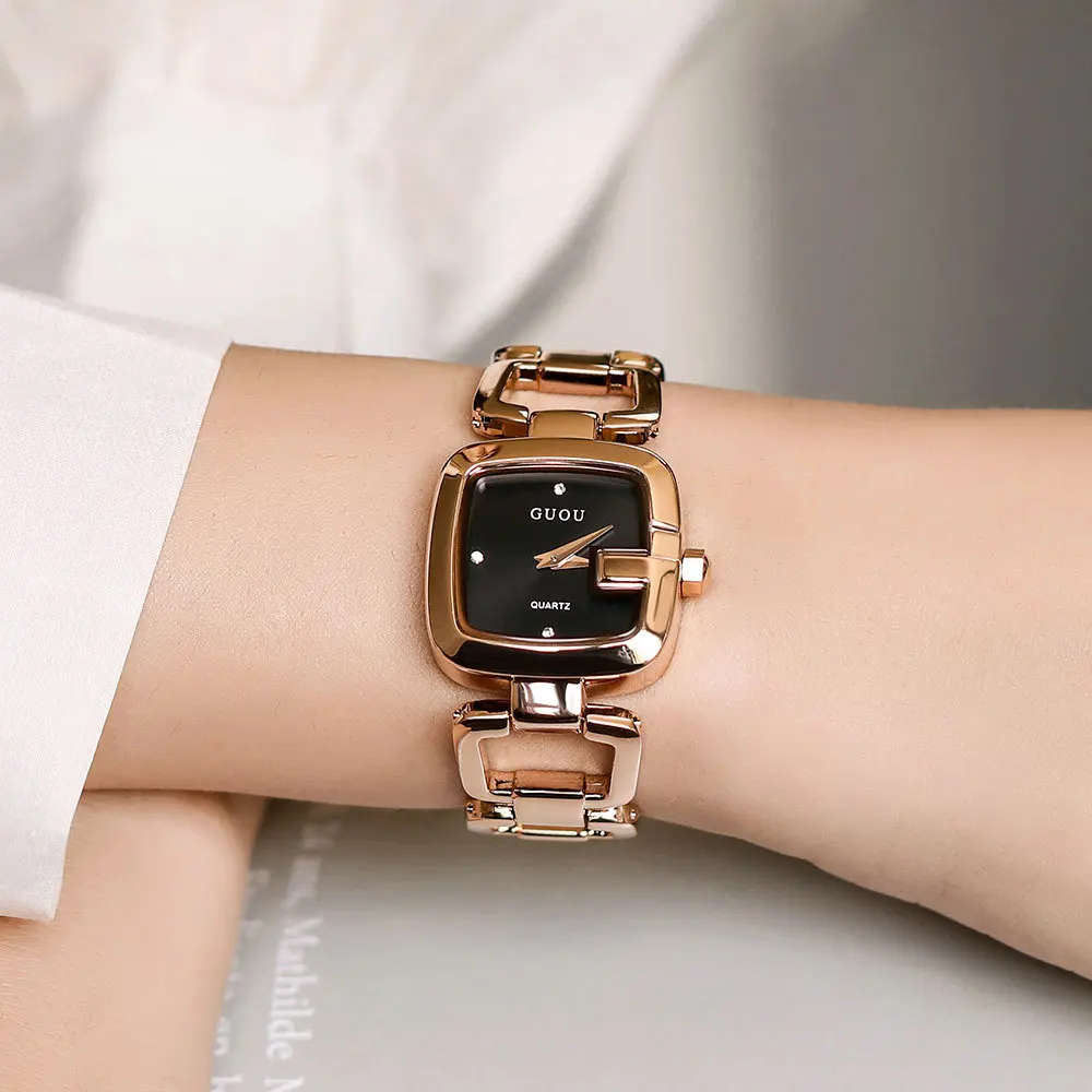 Watch for Women Female New Summer Square Steel Band Watch Simple Temperament Ladies Watch Luxury Fashion