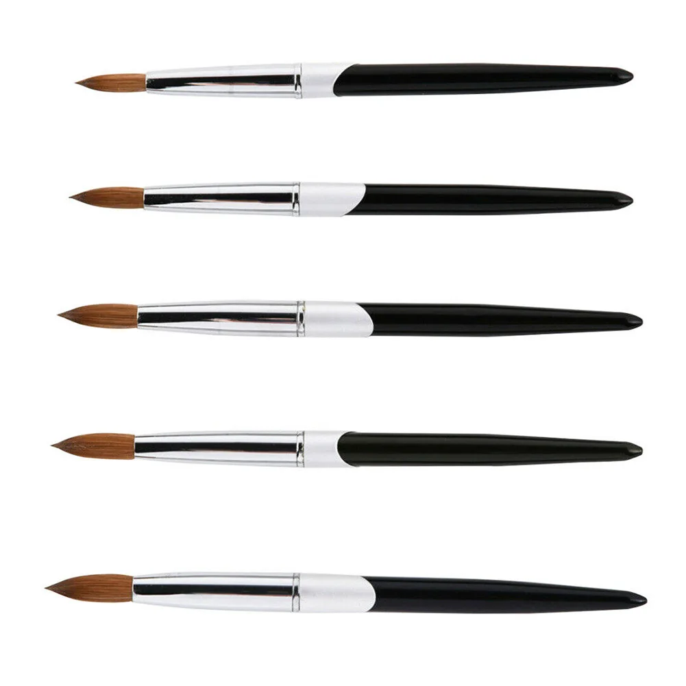 Professional Tool Hair Sable UV Gel Carving Dotting Nail Art Brush Manicure Portable Easy Apply Painting Pen Polish Drawing