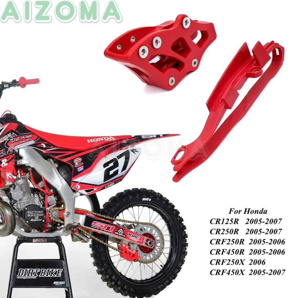 CNC Engine Aluminum Chain Guide Cover Slider /& Sprocket Guard For Honda CRF250R