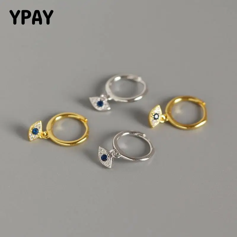 Женские серьги-кольца из серебра 100% пробы с цирконом | Украшения и аксессуары