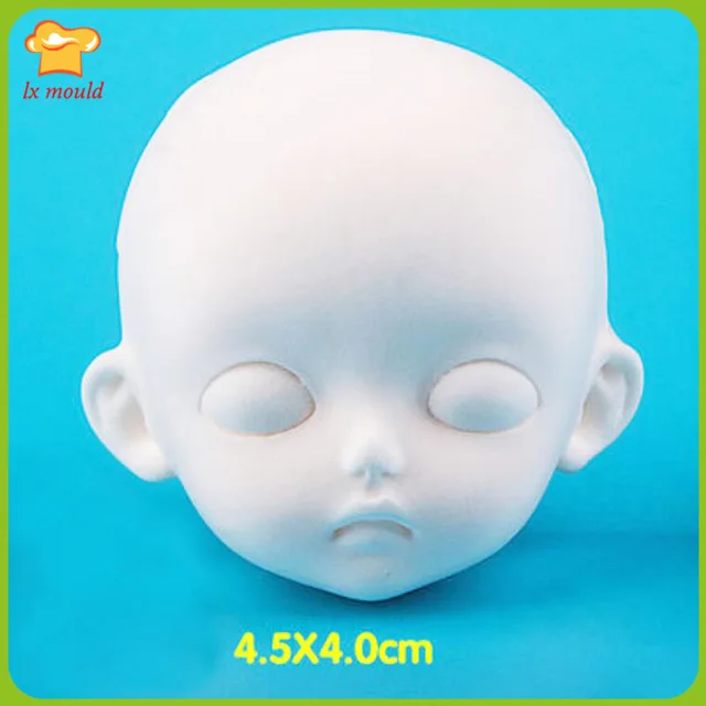 Clay Soft Pottery Figure Face Silicone Molds Doll Shape Mould Baby Face Fondant Moulds 8
